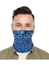 Blue Bandana Neck Gaiter Nose And Mouth Protector