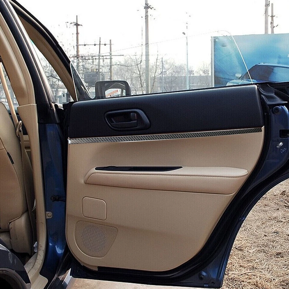 Tira decorativa de fibra de carbono para puerta trasera para Subaru Forester 2005-08 Foto 4 de 4