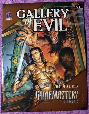 Paizo Game Mastery Pathfinder/3.5e Gallery of Evil Adventure Excellent Condition