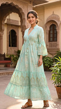 Women's Paisley Boho Long Maxi Tiered Dress with Drawstring Wholesale Mix Lot