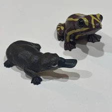 Platypus And Frog Yowie PVC Figures Lot Of Two Inch Animal Model Toy