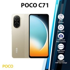 Xiaomi POCO C71 Android Cell Phone (NEW/4GB+128GB/GOLD/Dual SIM/Unlocked)