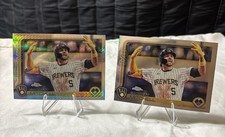 2025 Topps Chrome #28 Garrett Mitchell Prism Refractor AND Base - Brewers