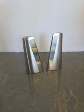Arttd'inox Artdinox Stainless Steel Wedge Danish Modern Salt and Pepper Shakers