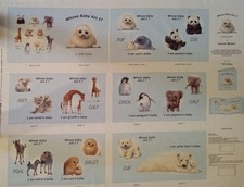 Baby Animals Book Fabric Panel Baby Fabric Book Panel Elizabeth's Studio