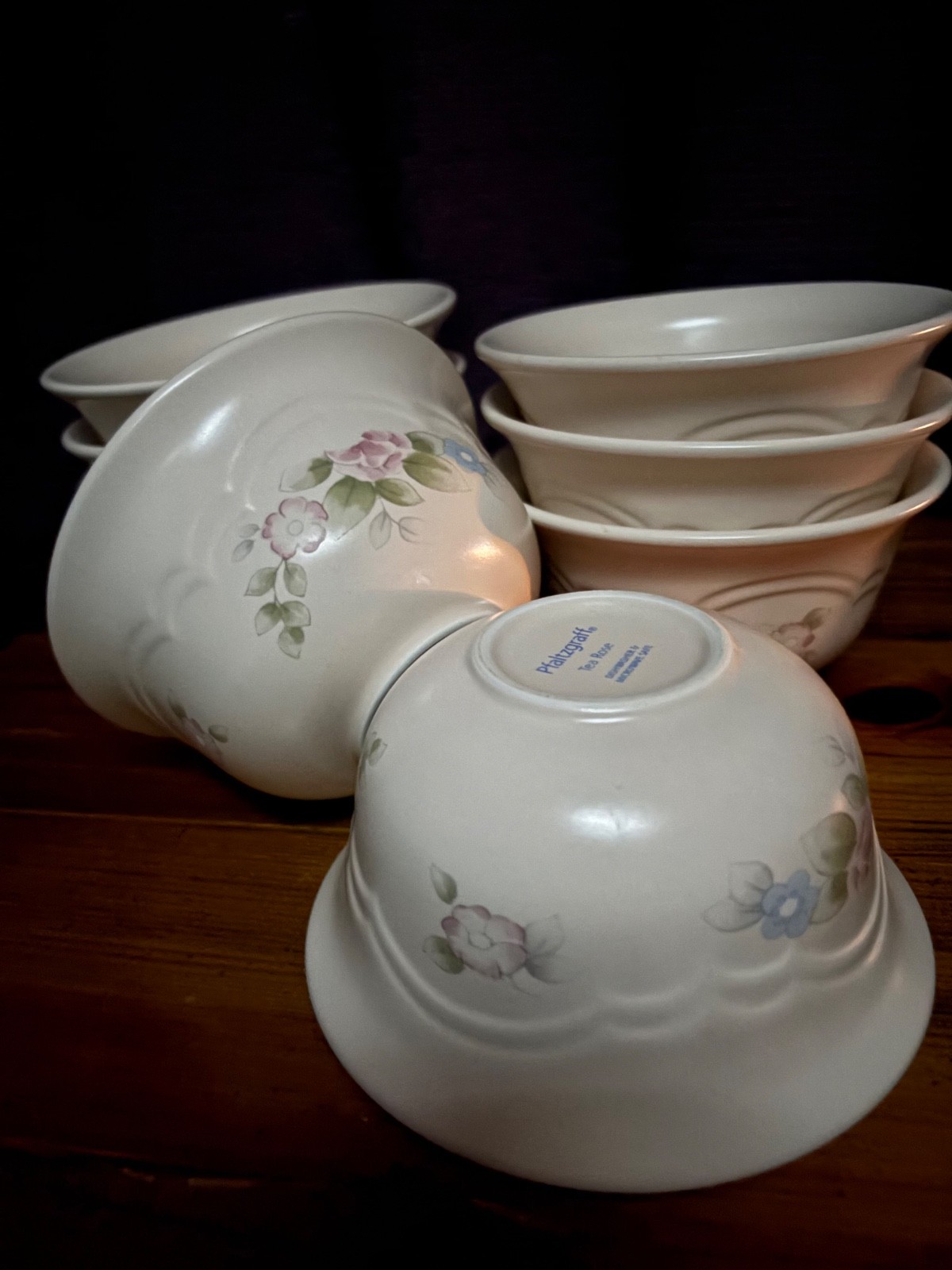 Pfaltzgraff Tea Rose deep soup stew  cereal Bowl Floral Pink