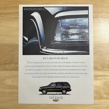 Vintage Chevy Blazer And Athletes Foot Magazine Print Full Page Ad Advertisement