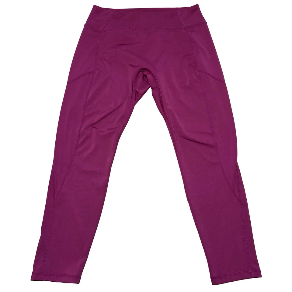 Leggings Buffbunny Collection Eco tiro alto para mujer 3X Magenta Gimnasio Yoga Foto 2 de 4