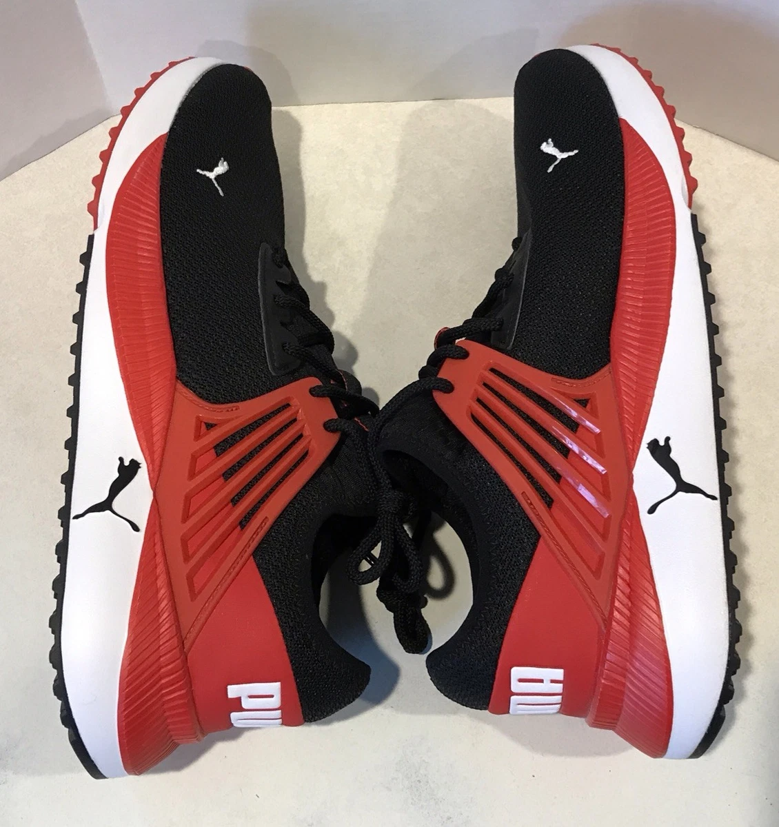 PUMA Pacer Future Men Size 8.5 Black Red Running Shoes Athletic Sneakers Casual PUMA Pacer Future Black for Sale | Authenticity Guaranteed  main image 4