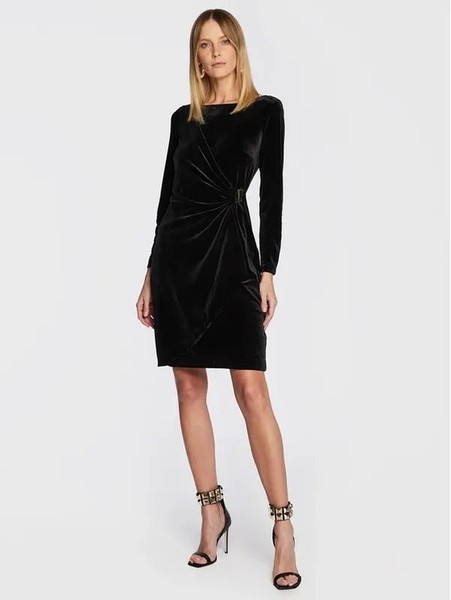 Women DKNY Dress Black Polyester 36 / S / 44 #BMP6