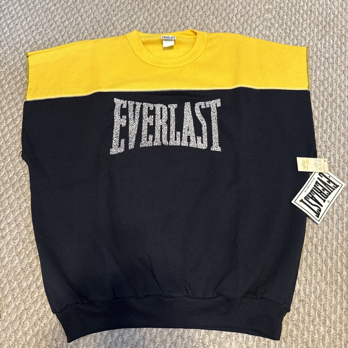 Vintage 90s Everlast Cut Off Sweatshirt Sleeveless Muscle 