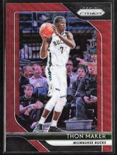 2018-19 Panini Prizm THON MAKER Red Wave Prizm Card #27 Milwaukee Bucks