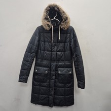 Barbour Winterton Quilted Fibredown Country Puffer Longline Parka Coat Uk 12