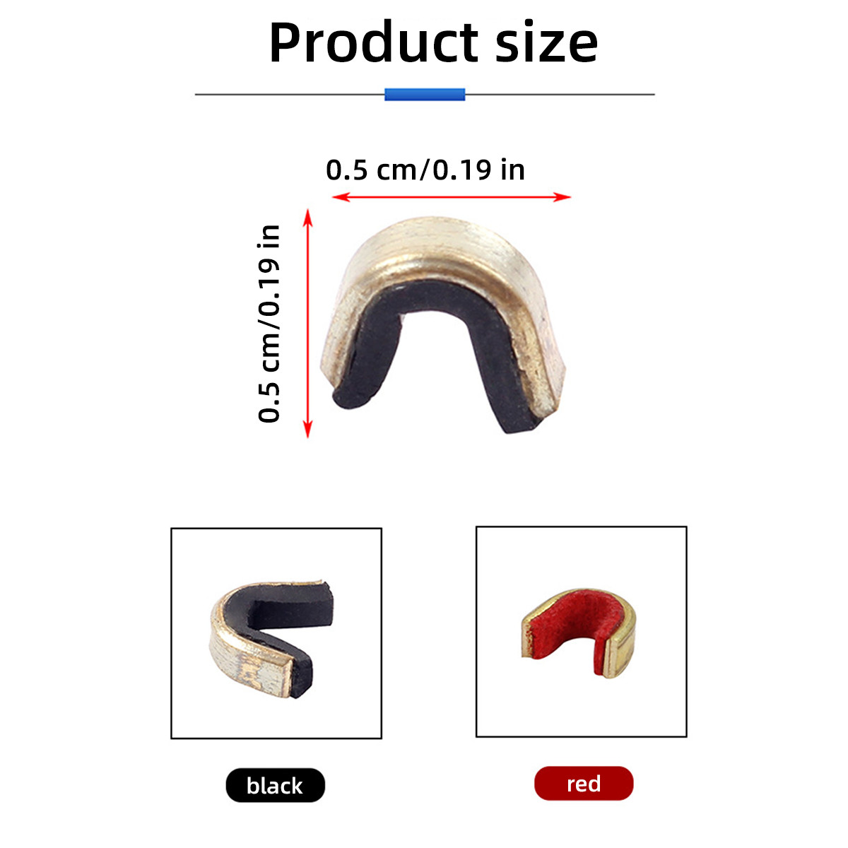 20Pcs Archery Anti-Slip Copper Bow String Nock Points Bow String Buckle Black