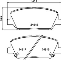 Bremsbelagsatz Scheibenbremse Hella Pagid 8DB 355 020-591 FüR GD CEE Hyundai KIA