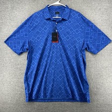 Greg Norman ML75 Golf Polo Shirt Men Size XL Blue All Over Print NEW 69