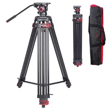 mtt602II-a Upgraded Camera Tripod Fluid Head Tripods for Camera, Max Working ...