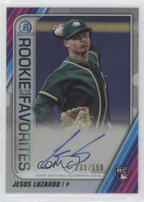 2020 Bowman Rookie of the Year Favorites Chrome 13/150 Jesus Luzardo Auto 2ct