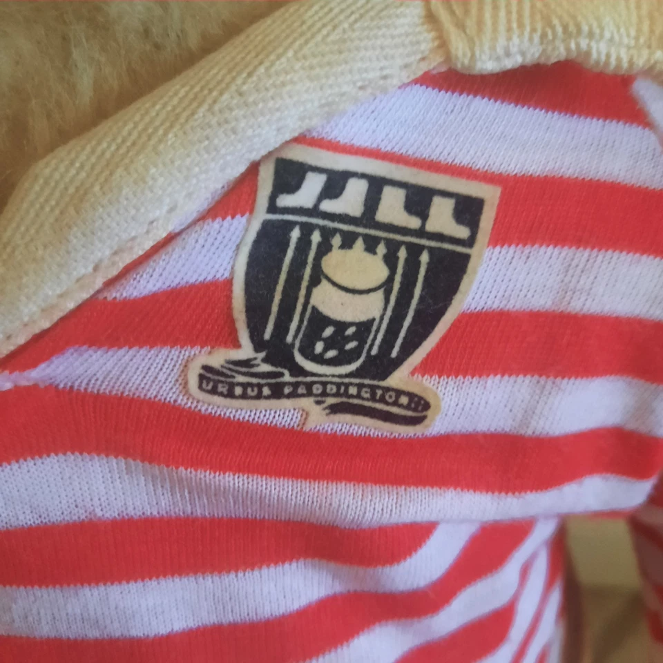 Vintage 1972 Gabrielle Designs Rugby Paddington Bear #14 Soccer Jersey 19" - Image 3 of 4