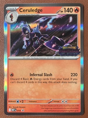 Ceruledge (Prerelease) MEP 014 Phantasmal Flames Stamped Promo - NM