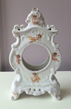 Vintage Carlsbad Victoria Porcelain Austria Clock Casing With Cupid Decoration