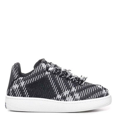 Burberry Check Knit Box Low-Top Sneakers, Brand Size 39 ( US Size 6 )