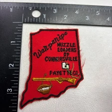 Vtg WANPANIPE MUZZLE LOADERS OF CONNERSVILLE FAYETTE CO. INDIANA Gun Patch 581J