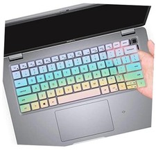 Keyboard Cover Skin for Dell Latitude 5420 5430 5440 5450 3440 3450 14, Rainbow
