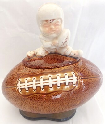 RAR Vintage McCoy USA Football Keksdose Keksdose mit Spieler oben 222