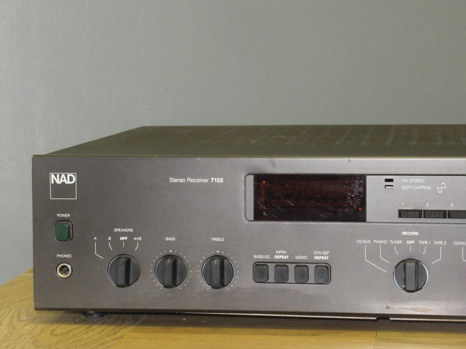NAD 7155 Vintage Stereo Receiver Amplifier AS IS - Image 3 of 4