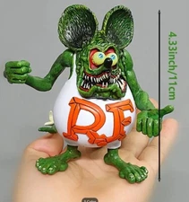 Hard to find  Rat Fink " Big Daddy" ED Roth PVC WHITE! Adult collectible