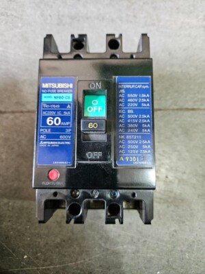 MITSUBISHI NF60-CS NO-FUSE CIRCUIT BREAKER 60AMP