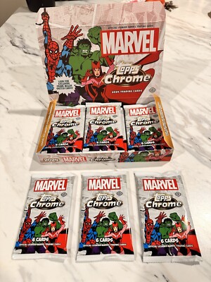 Topps Chrome Marvel 1x Booster Pack From Opened Box