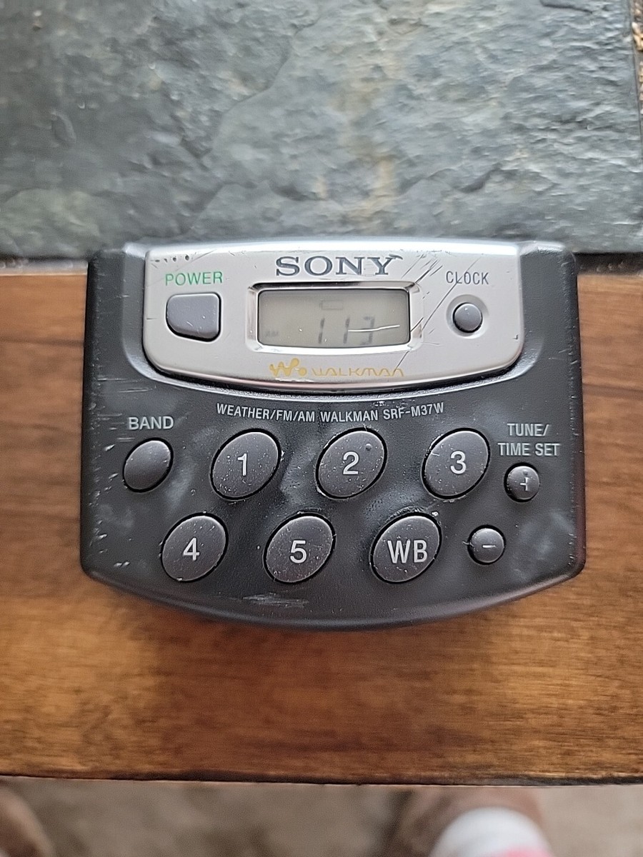 Sony Walkman SRF-M37W Portable AM/FM Weather Band Radio W/ Belt