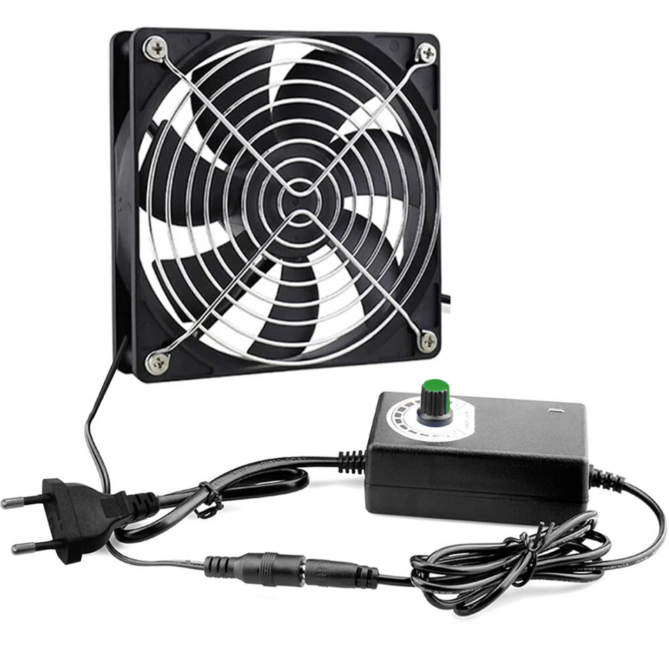 120mm PC Ventilator Gehäuselüfter Kühler Computergehäuse Kühlung Ventilator 230V - Bild 2 von 4