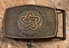 Vintage 1976 American Revolution Bicentennial Belt Buckle Retro Unisex Star Lee