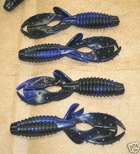 4" Yo Mama Hematoma w/ red flakes swirl color Bass Plastics Creature Bait 50 pk.