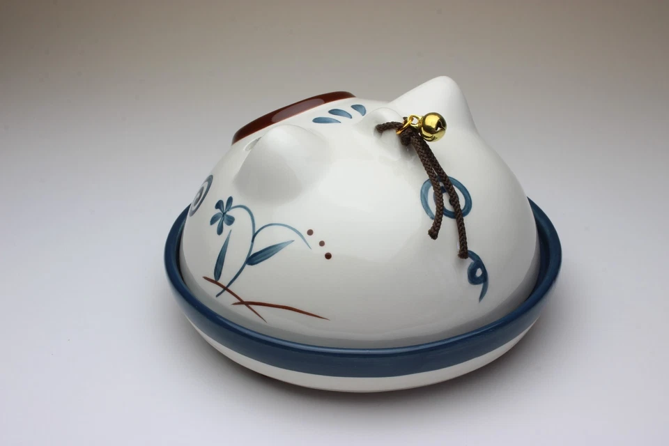 Soporte de bobina de mosquito de cerámica para cerdo quemador de incienso boca abierta para cerdo incensario Japón Foto 4 de 4