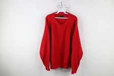 Vintage 90s Eddie Bauer Mens Large Faded Heavyweight Cotton Ribbed Knit Sweater