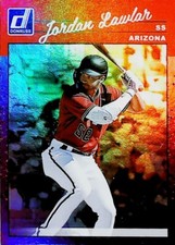 2023 Donruss Baseball Retro Purple Foil Variation Base 100 #244 Jordan Lawlar