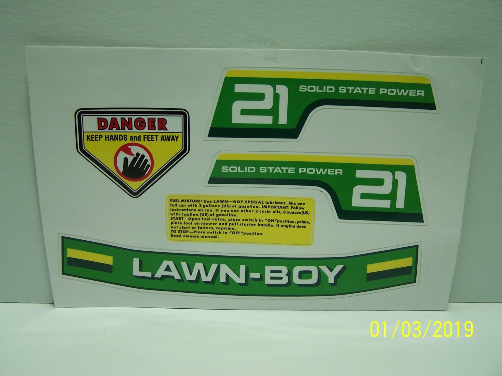 Lawn Boy Mower R7070 Decal Set! eBay