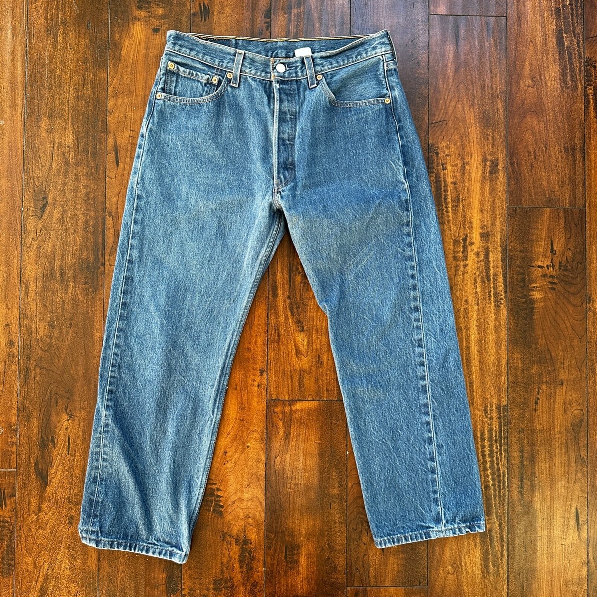 VTG Levis 501 XX Button Fly 90s Y2K Jeans Denim Straight Capri