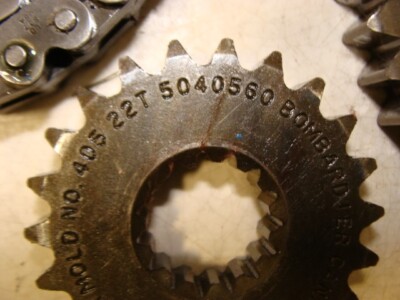1998 97-99 SKIDOO MXZ 440 drive chain gear sprocket set 22 44T
