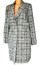 LANVIN BLACK/WHITE  3/4 SLEEVES METALLIC TWEE...