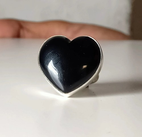 Adorable Ónice Negro Gema 925 Plata de Ley Hecho a Mano Anillo Todo Talla AC-136 - Imagen 4 de 8