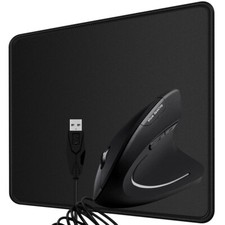 USB Wired Vertical 6D Gaming Ergonomic Optical Mouse 1600DPI Computer Mouse Pad