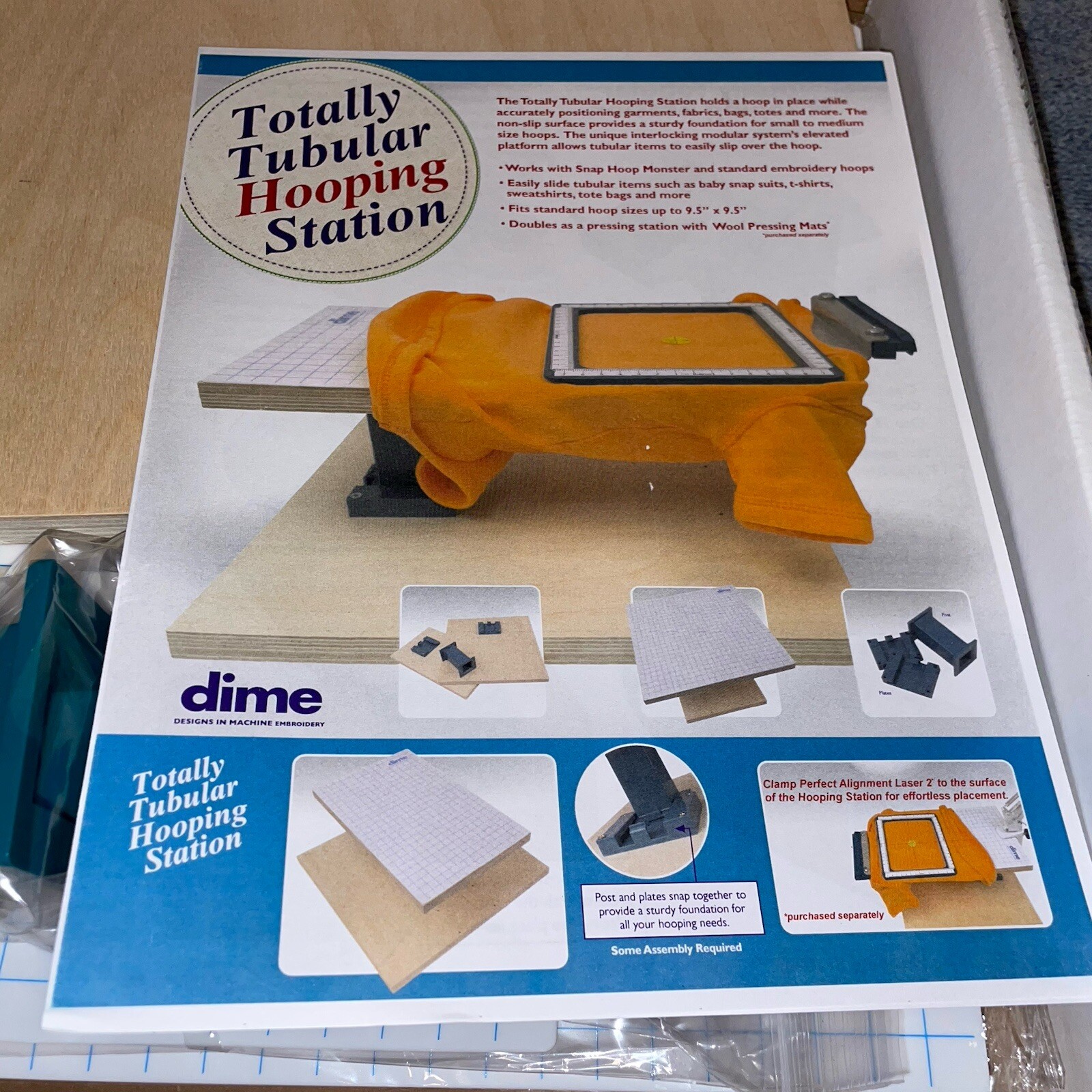 Totally Tubular Hooping Station by DIME Designs Machine Embroidery New