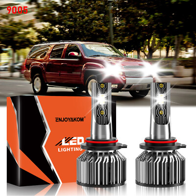 2x LED Headlight Kit High Beam Bulb Combo For Chevrolet Suburban 1500 2000-2014