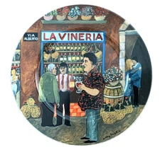 Guy Buffet TUSCAN STOREFRONTS Dinner Plate LA VINERIA 10.75" Porcelain Germany