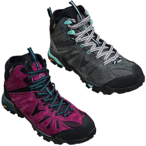 Womens Merrell Walking Boots J32428 Capra Mid GTX Lace Up Suede Shoes UK4-7 - Picture 1 of 19